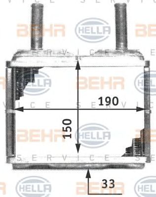 HELLA 8fh351311771 -  Теплообменник, отопление салона
