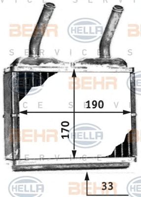 HELLA 8fh351311781 -  Теплообменник, отопление салона