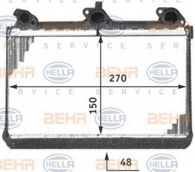 HELLA 8fh351312011 -  Теплообменник, отопление салона