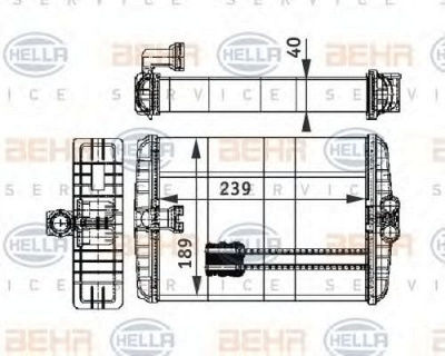 HELLA 8fh351312021 -  Теплообменник, отопление салона