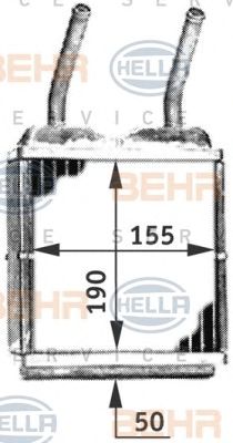 HELLA 8fh351312031 -  Теплообменник, отопление салона