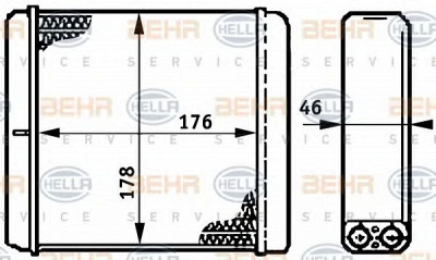 HELLA 8fh351312091 -  Теплообменник, отопление салона