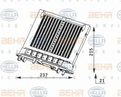 HELLA 8fh351312101 -  Теплообменник, отопление салона