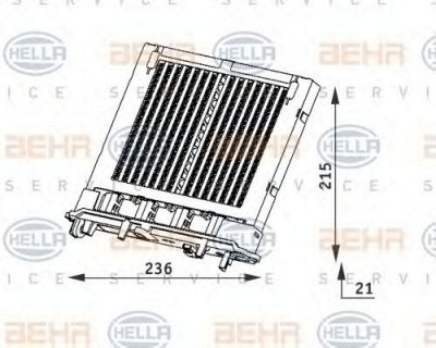 HELLA 8fh351312111 -  Теплообменник, отопление салона