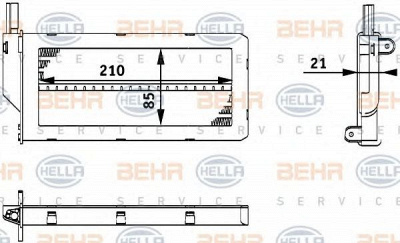 HELLA 8fh351312121 -  Теплообменник, отопление салона