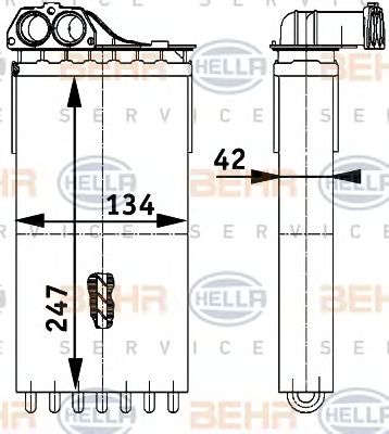 HELLA 8fh351312131 -  Теплообменник, отопление салона