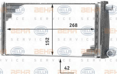 HELLA 8fh351312251 -  Теплообменник, отопление салона