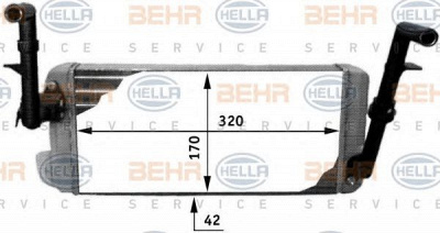 HELLA 8fh351312301 -  Теплообменник, отопление салона