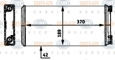 HELLA 8fh351312361 -  Теплообменник, отопление салона