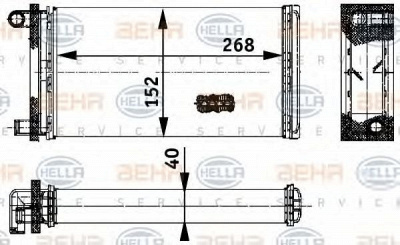 HELLA 8fh351312391 -  Теплообменник, отопление салона