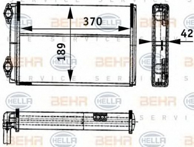 HELLA 8fh351312421 -  Теплообменник, отопление салона