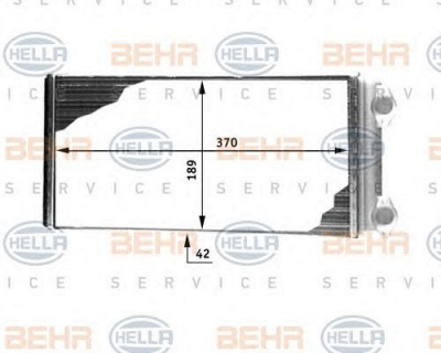 HELLA 8fh351312491 -  Теплообменник, отопление салона