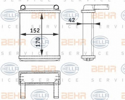 HELLA 8fh351312521 -  Теплообменник, отопление салона