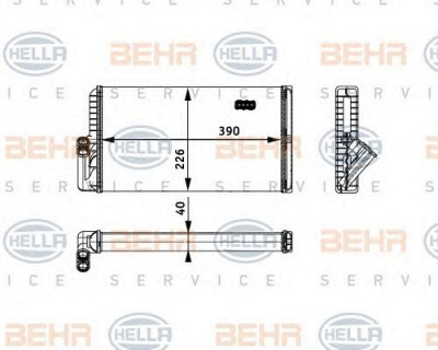 HELLA 8fh351312541 -  Теплообменник, отопление салона