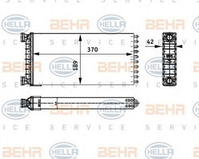 HELLA 8fh351312551 -  Теплообменник, отопление салона