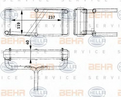 HELLA 8fh351312681 -  Теплообменник, отопление салона