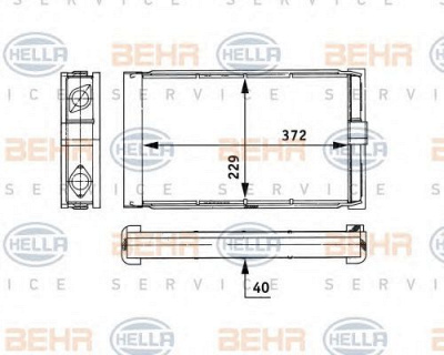 HELLA 8fh351312711 -  Теплообменник, отопление салона