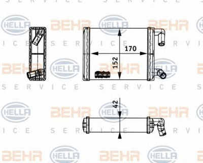 HELLA 8fh351312731 -  Теплообменник, отопление салона