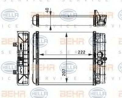 HELLA 8fh351312791 -  Теплообменник, отопление салона