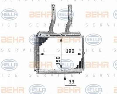 HELLA 8fh351313021 -  Теплообменник, отопление салона