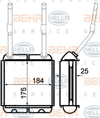 HELLA 8fh351313031 -  Теплообменник, отопление салона