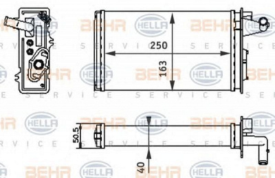 HELLA 8fh351313041 -  Теплообменник, отопление салона
