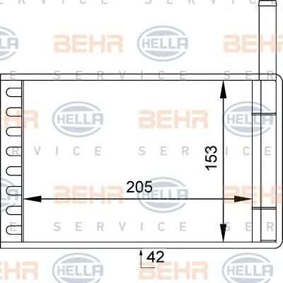 HELLA 8fh351313111 -  Теплообменник, отопление салона