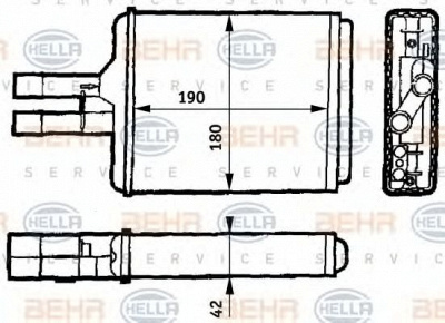 HELLA 8fh351313144 -  Теплообменник, отопление салона