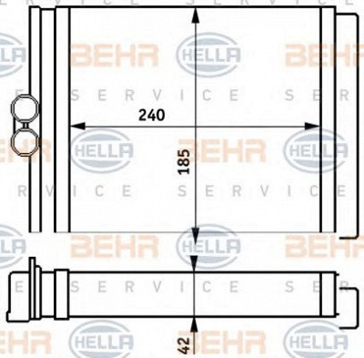 HELLA 8fh351313151 -  Теплообменник, отопление салона