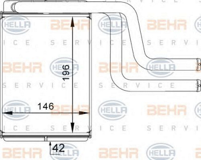 HELLA 8fh351313161 -  Теплообменник, отопление салона