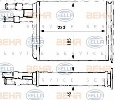 HELLA 8fh351313171 -  Теплообменник, отопление салона