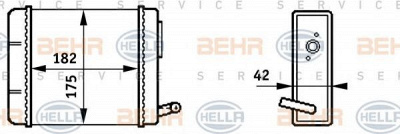 HELLA 8fh351313211 -  Теплообменник, отопление салона