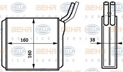 HELLA 8fh351313261 -  Теплообменник, отопление салона