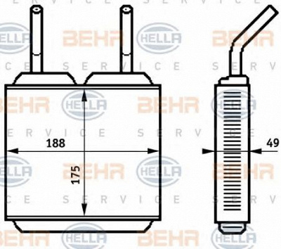 HELLA 8fh351313271 -  Теплообменник, отопление салона