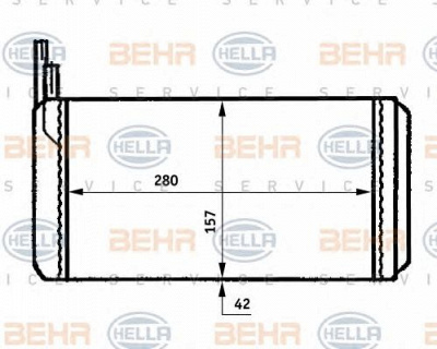 HELLA 8fh351313361 -  Теплообменник, отопление салона