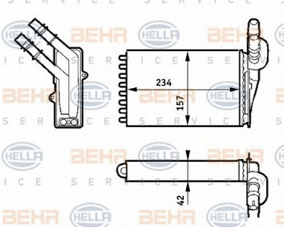 HELLA 8fh351313391 -  Теплообменник, отопление салона
