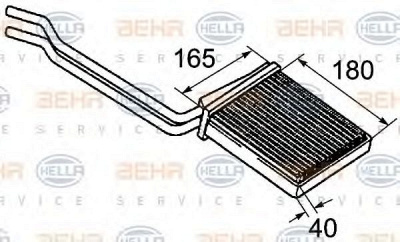 HELLA 8fh351313411 -  Теплообменник, отопление салона