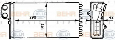 HELLA 8fh351313431 -  Теплообменник, отопление салона