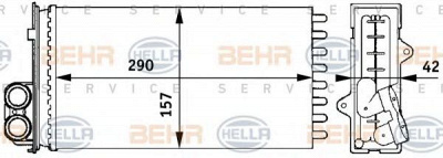HELLA 8fh351313441 -  Теплообменник, отопление салона