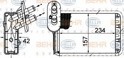 HELLA 8fh351313451 -  Теплообменник, отопление салона