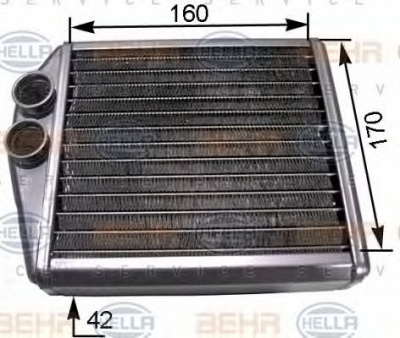 HELLA 8fh351313531 -  Теплообменник, отопление салона