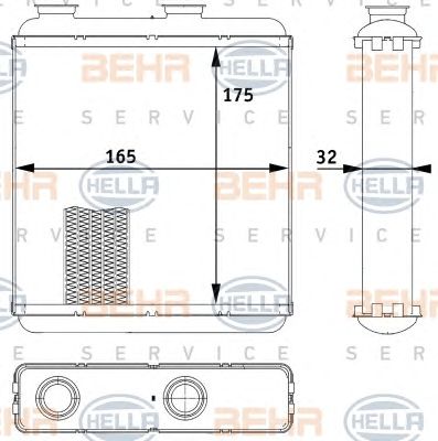 HELLA 8fh351313541 -  Теплообменник, отопление салона