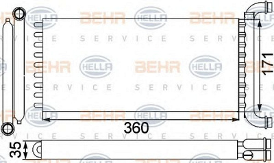 HELLA 8fh351313571 -  Теплообменник, отопление салона