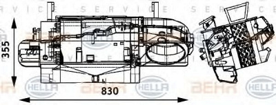 HELLA 8fh351314531 -  Теплообменник, отопление салона