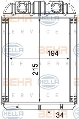 HELLA 8fh351315351 -  Теплообменник, отопление салона