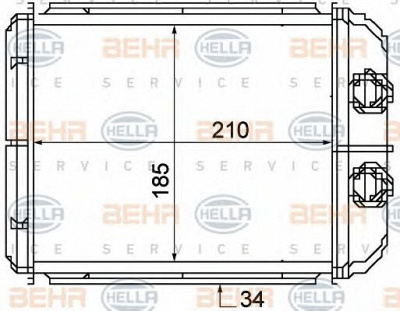 HELLA 8fh351315381 -  Теплообменник, отопление салона