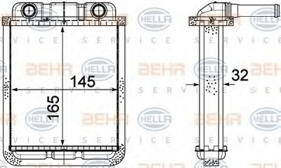 HELLA 8fh351315391 -  Теплообменник, отопление салона