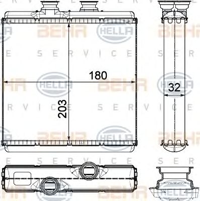 HELLA 8fh351315411 -  Теплообменник, отопление салона