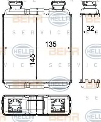 HELLA 8fh351315481 -  Теплообменник, отопление салона