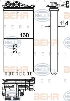 HELLA 8fh351315581 -  Теплообменник, отопление салона